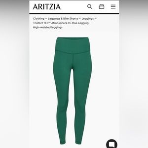 Aritzia TNA Butter Atmosphere Hi Rise Leggings Green size XL
